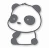 Panda Sitting - Vinyl Decal Sticker - CHOOSE Size & Color
