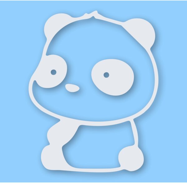Panda Sitting - Vinyl Decal Sticker - CHOOSE Size & Color