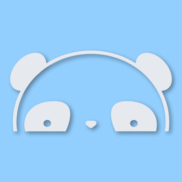 Panda Peeking - Vinyl Decal Sticker - CHOOSE Size & Color