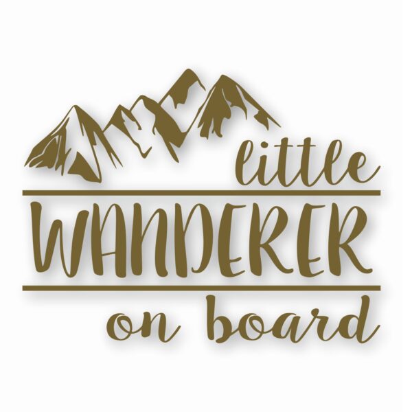 Little Wanderer On Board - Vinyl Decal Sticker - CHOOSE Size & Color
