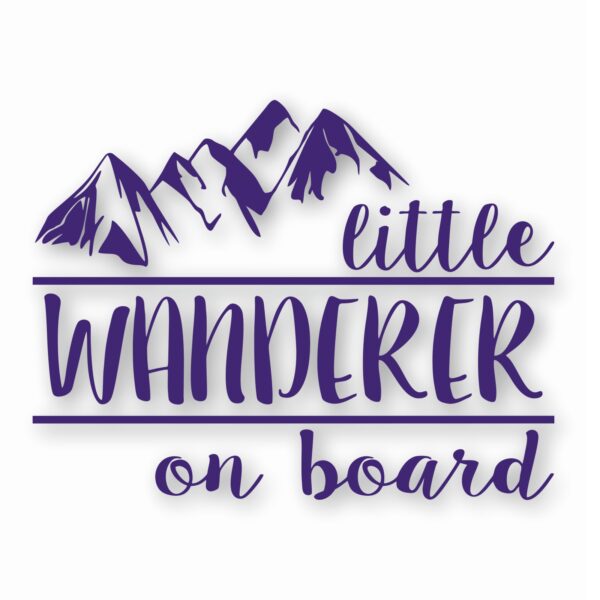 Little Wanderer On Board - Vinyl Decal Sticker - CHOOSE Size & Color