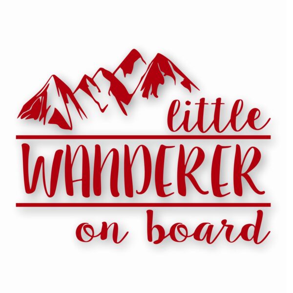 Little Wanderer On Board - Vinyl Decal Sticker - CHOOSE Size & Color