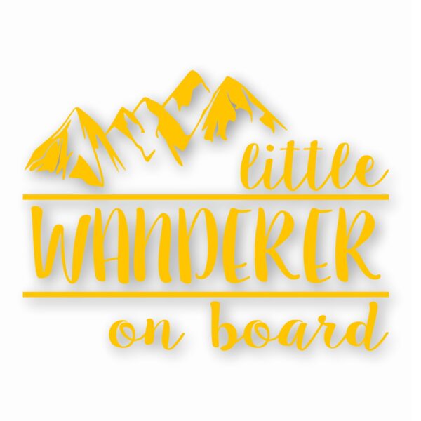 Little Wanderer On Board - Vinyl Decal Sticker - CHOOSE Size & Color