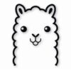 Llama Peeking - Vinyl Decal Sticker - CHOOSE Size & Color
