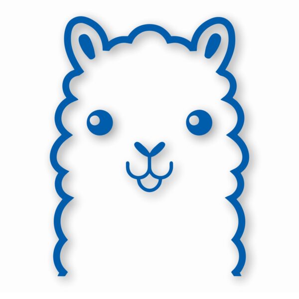 Llama Peeking - Vinyl Decal Sticker - CHOOSE Size & Color