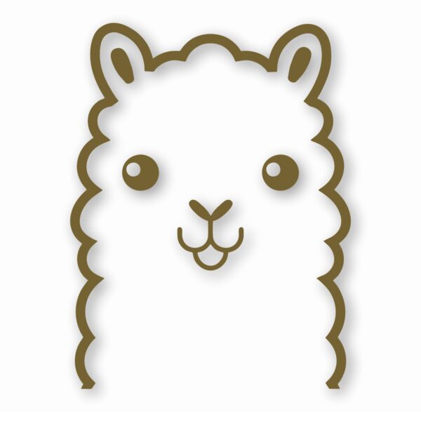 Llama Peeking - Vinyl Decal Sticker - CHOOSE Size & Color