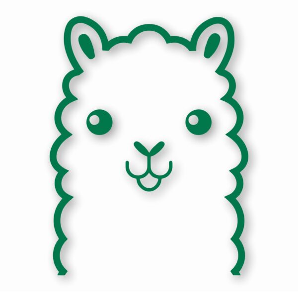 Llama Peeking - Vinyl Decal Sticker - CHOOSE Size & Color
