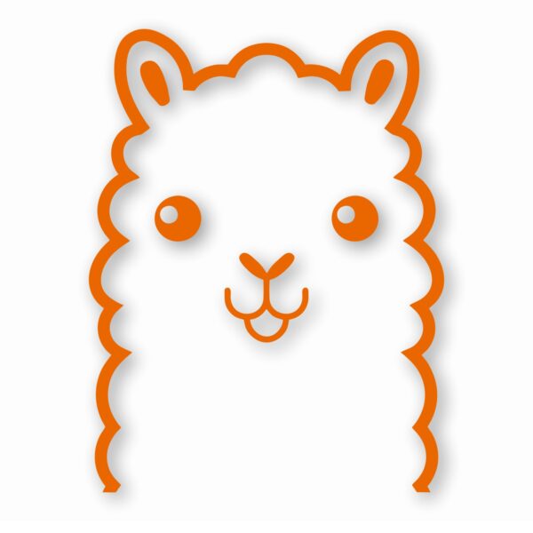 Llama Peeking - Vinyl Decal Sticker - CHOOSE Size & Color