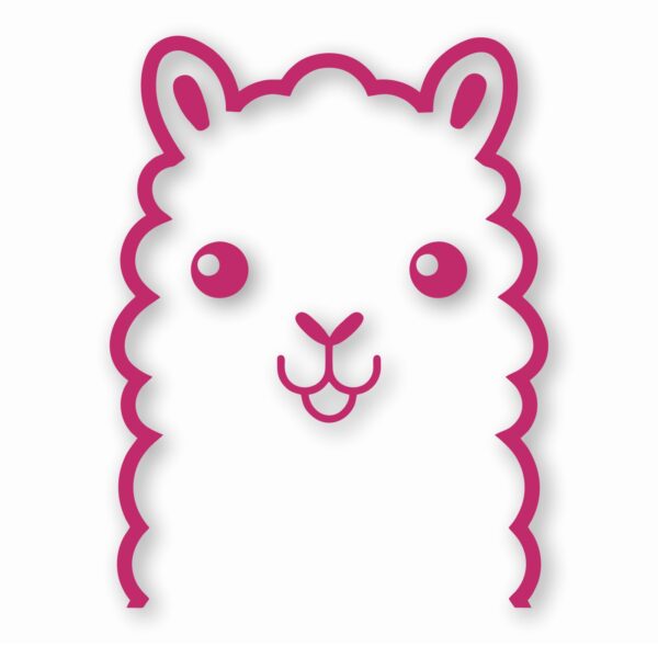 Llama Peeking - Vinyl Decal Sticker - CHOOSE Size & Color