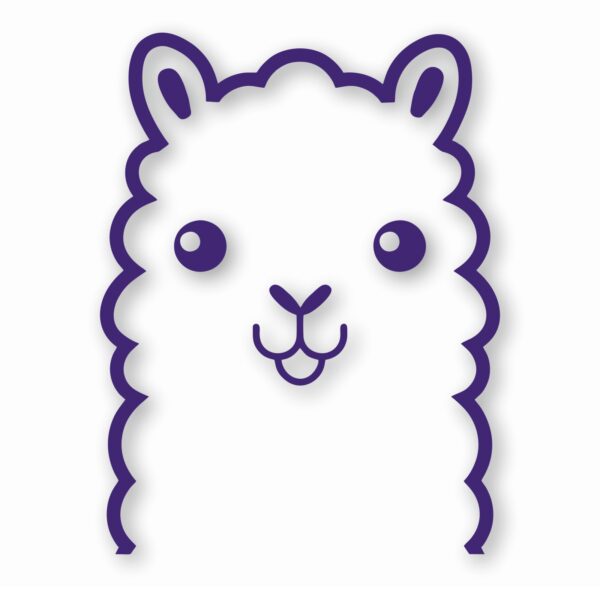 Llama Peeking - Vinyl Decal Sticker - CHOOSE Size & Color