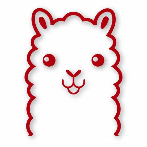 Llama Peeking - Vinyl Decal Sticker - CHOOSE Size & Color