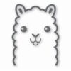 Llama Peeking - Vinyl Decal Sticker - CHOOSE Size & Color