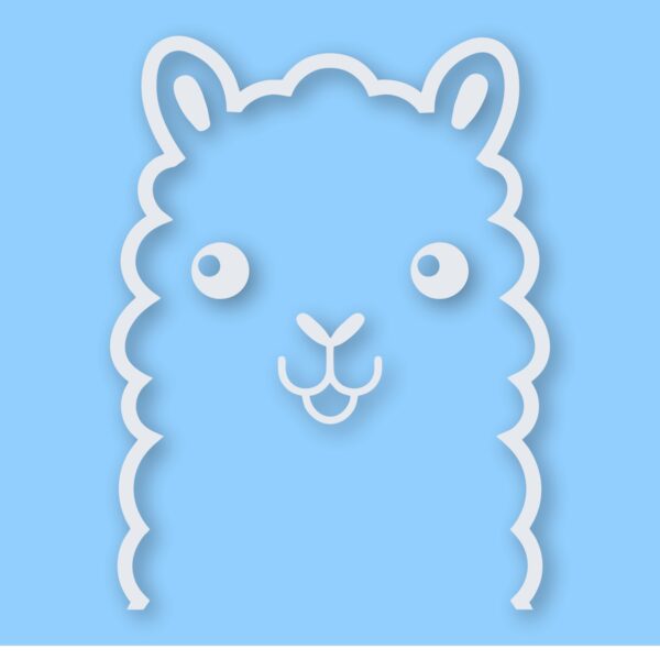 Llama Peeking - Vinyl Decal Sticker - CHOOSE Size & Color