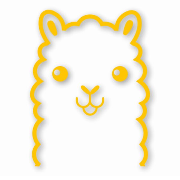Llama Peeking - Vinyl Decal Sticker - CHOOSE Size & Color