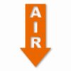 Air Arrow Down - Vinyl Decal Sticker - CHOOSE Size & Color