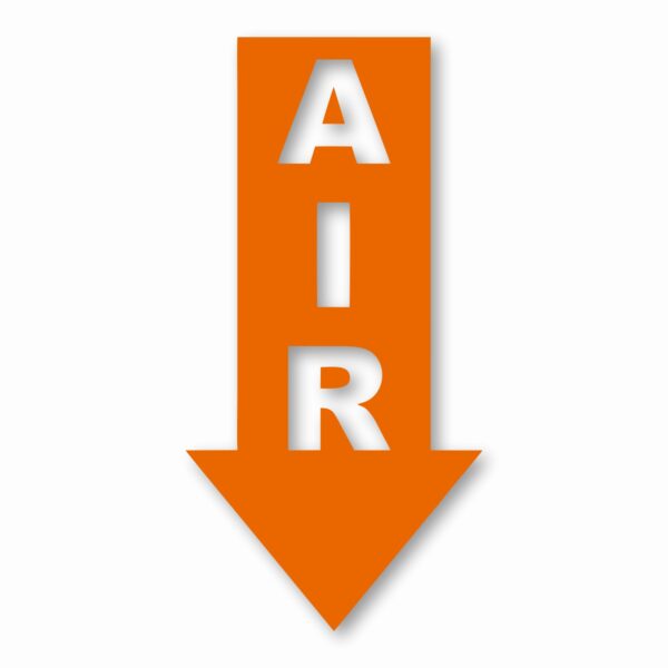 Air Arrow Down - Vinyl Decal Sticker - CHOOSE Size & Color