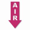 Air Arrow Down - Vinyl Decal Sticker - CHOOSE Size & Color
