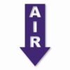 Air Arrow Down - Vinyl Decal Sticker - CHOOSE Size & Color