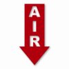 Air Arrow Down - Vinyl Decal Sticker - CHOOSE Size & Color