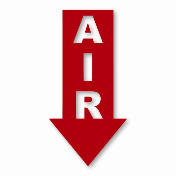 Air Arrow Down - Vinyl Decal Sticker - CHOOSE Size & Color