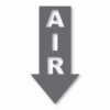 Air Arrow Down - Vinyl Decal Sticker - CHOOSE Size & Color