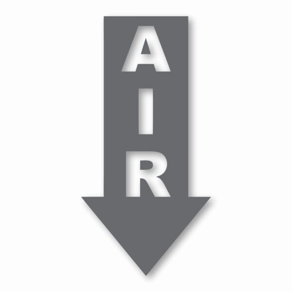 Air Arrow Down - Vinyl Decal Sticker - CHOOSE Size & Color