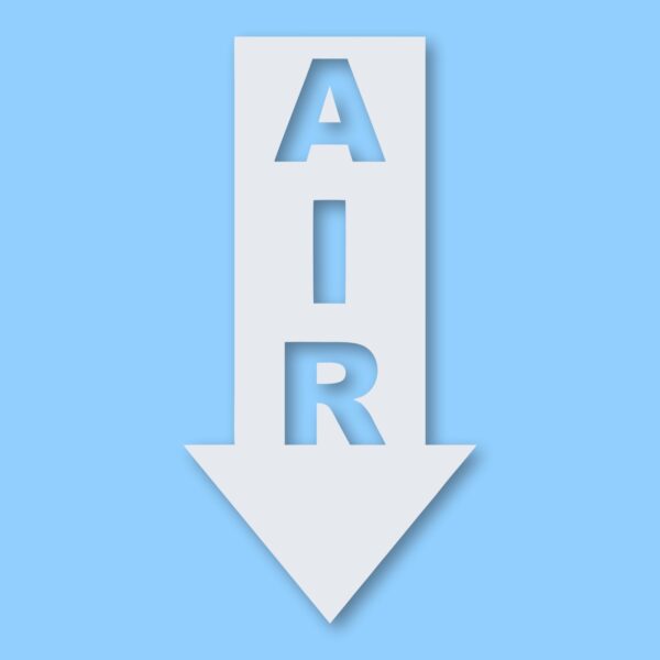 Air Arrow Down - Vinyl Decal Sticker - CHOOSE Size & Color