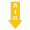 Air Arrow Down - Vinyl Decal Sticker - CHOOSE Size & Color