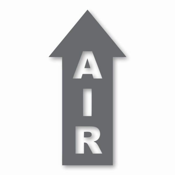 Air Arrow Up - Vinyl Decal Sticker - CHOOSE Size & Color
