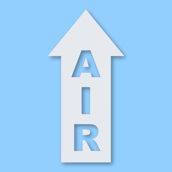 Air Arrow Up - Vinyl Decal Sticker - CHOOSE Size & Color