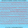 ASG Waterslide Decals - Retro Script Lettering Numbers 1/4"