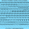 ASG Waterslide Decals - Retro Script Lettering Numbers 5/16"