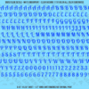 ASG Waterslide Decals - Retro Script Lettering Numbers 5/16"