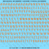 ASG Waterslide Decals - Retro Script Lettering Numbers 5/16"