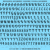 ASG Waterslide Decals - Retro Script Lettering Numbers 3/8"