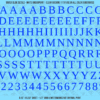 ASG Waterslide Decals - Traditional Serif Lettering Numbers 1/2"