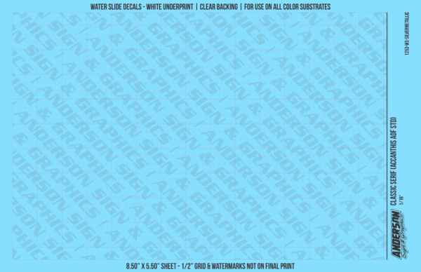 ASG Waterslide Decals - Classic Serif Lettering Numbers 1/16"