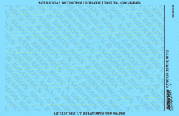 ASG Waterslide Decals - Classic Serif Lettering Numbers 1/16"