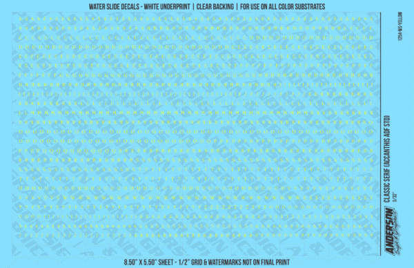 ASG Waterslide Decals - Classic Serif Lettering Numbers 3/32"