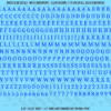 ASG Waterslide Decals - Contemporary Serif Lettering Numbers 1/4"
