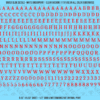 ASG Waterslide Decals - Contemporary Serif Lettering Numbers 1/4"