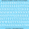 ASG Waterslide Decals - Contemporary Serif Lettering Numbers 1/2"