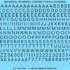 ASG Waterslide Decals - Rounded Sans Serif Lettering Numbers 1/4"