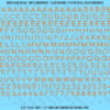 ASG Waterslide Decals - Rounded Sans Serif Lettering Numbers 1/4"