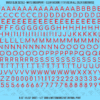 ASG Waterslide Decals - Rounded Sans Serif Lettering Numbers 1/4"