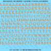 ASG Waterslide Decals - Rounded Sans Serif Lettering Numbers 5/16"