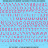 ASG Waterslide Decals - Rounded Sans Serif Lettering Numbers 5/16"