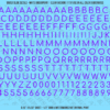ASG Waterslide Decals - Rounded Sans Serif Lettering Numbers 5/16"