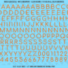 ASG Waterslide Decals - Rounded Sans Serif Lettering Numbers 3/8"