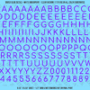 ASG Waterslide Decals - Rounded Sans Serif Lettering Numbers 3/8"